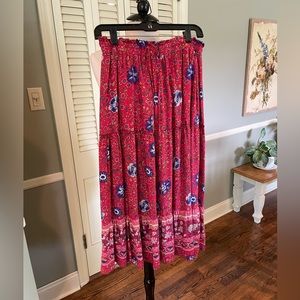 COPY - Merokeety Ladies MIDI length skirt with elastic waist. Never worn Boho f…